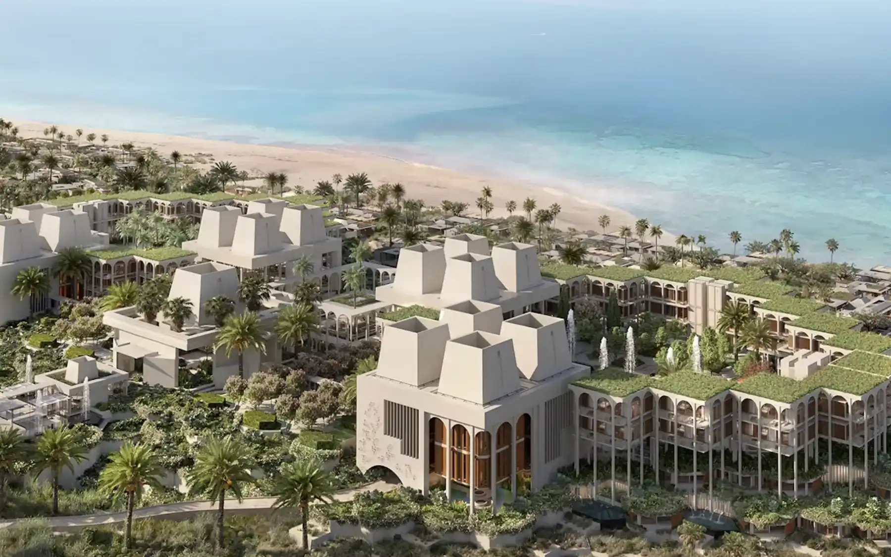 Clinique La Prairie Health Resort at AMAALA, featuring modern architecture