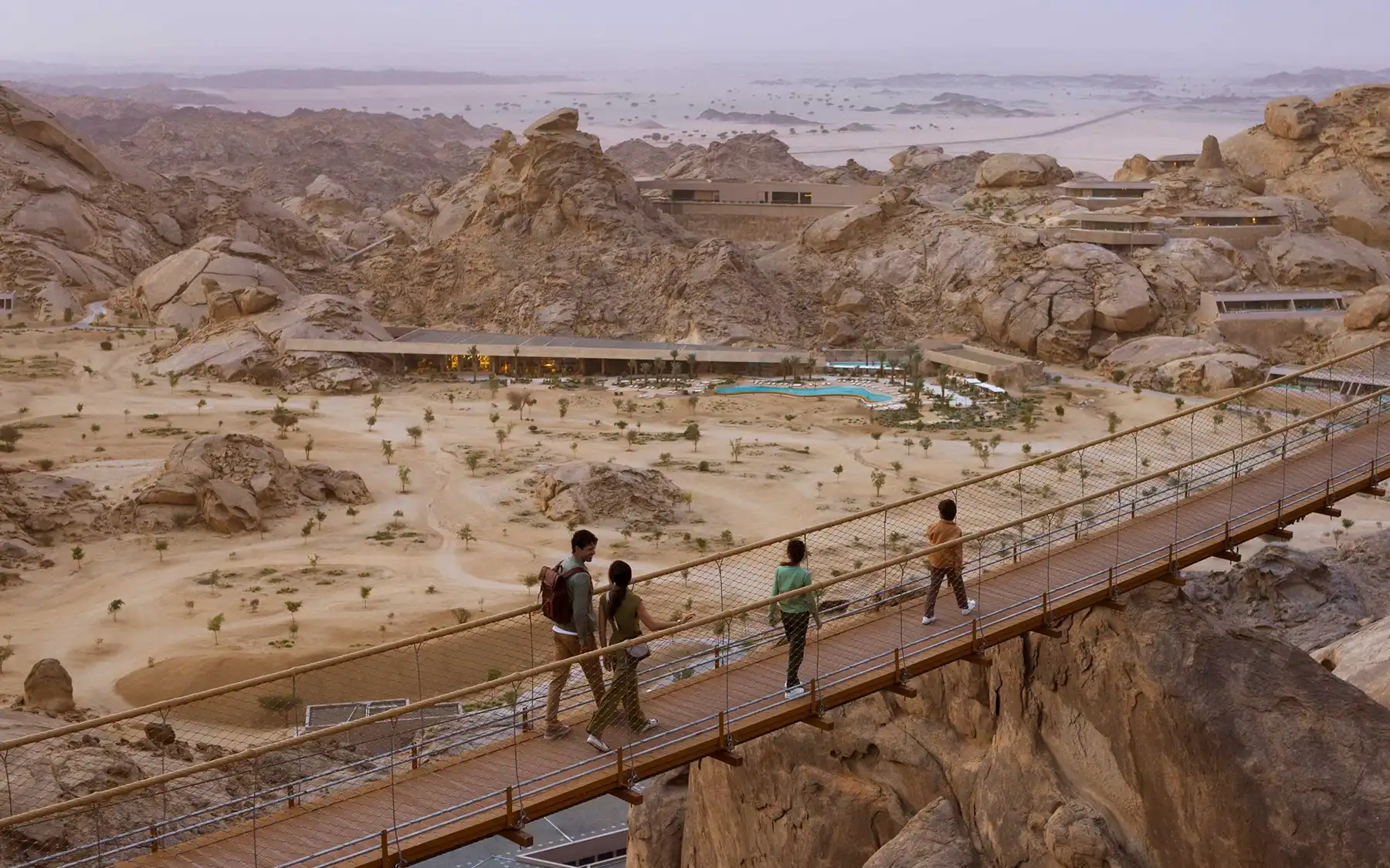Desert Rock Resort at AMAALA, desert landscape view