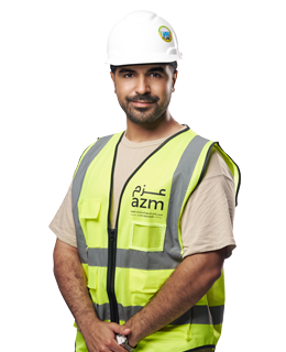 Abdullah Bin Obaid, azm Academy civil engineering trainee sharing his workforce development experience