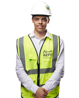 Yasir Almutairi, azm Academy civil engineering graduate and Saudi construction professional